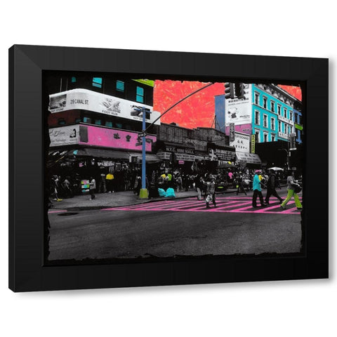 Welcome to NY Black Modern Wood Framed Art Print by Simonutti, Riccardo