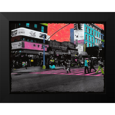 Welcome to NY Black Modern Wood Framed Art Print by Simonutti, Riccardo