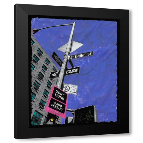 Don t Honk Black Modern Wood Framed Art Print by Simonutti, Riccardo