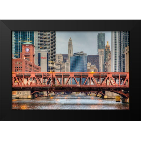 Almost Venice Black Modern Wood Framed Art Print by Terrible, Aurelien