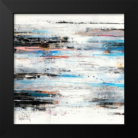 Abstrakt II Black Modern Wood Framed Art Print by Cornee, Patrick