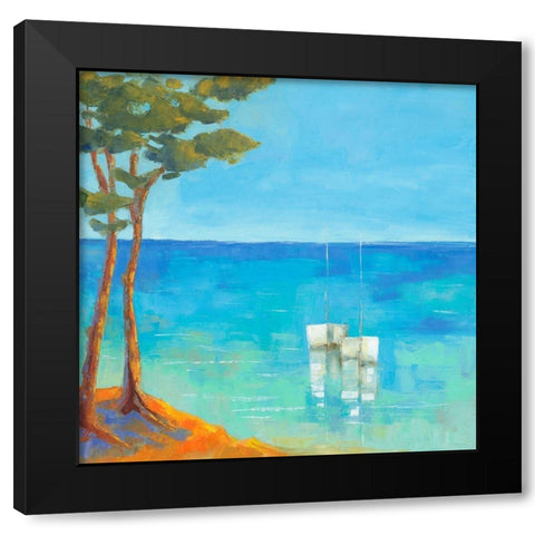 Mediterranee I Black Modern Wood Framed Art Print with Double Matting by Pivier-Attolini, Regine