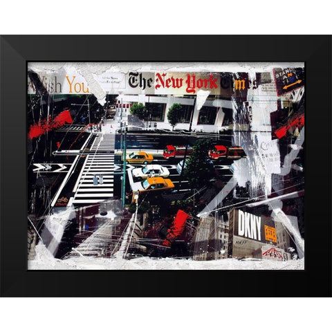You and Me Black Modern Wood Framed Art Print by MN.FF