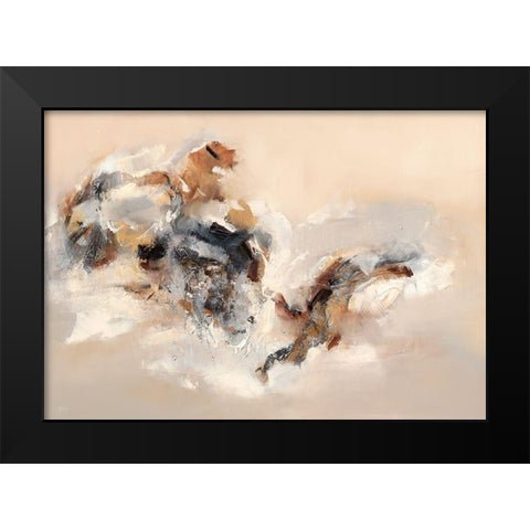 Reflets Black Modern Wood Framed Art Print by Ball, Veronique