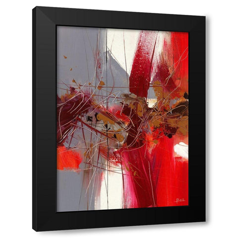 Confidences Black Modern Wood Framed Art Print with Double Matting by Ball, Veronique