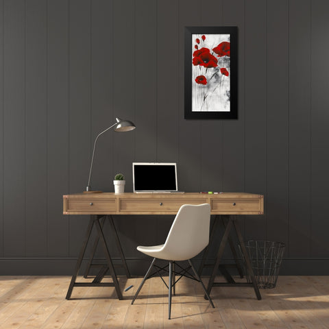 Pavot d hiver VIII Black Modern Wood Framed Art Print by Zacher-Finet, Isabelle