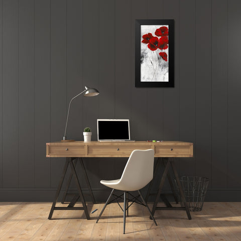 Pavot d hiver IX Black Modern Wood Framed Art Print by Zacher-Finet, Isabelle