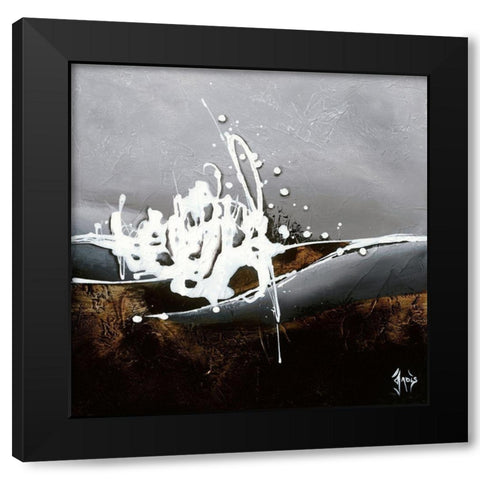 Musique I Black Modern Wood Framed Art Print with Double Matting by Jadis