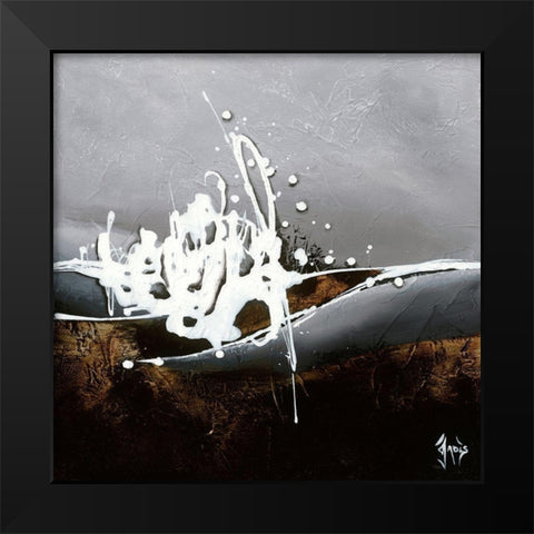 Musique I Black Modern Wood Framed Art Print by Jadis