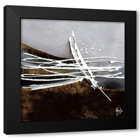 Musique II Black Modern Wood Framed Art Print with Double Matting by Jadis