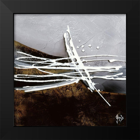 Musique II Black Modern Wood Framed Art Print by Jadis