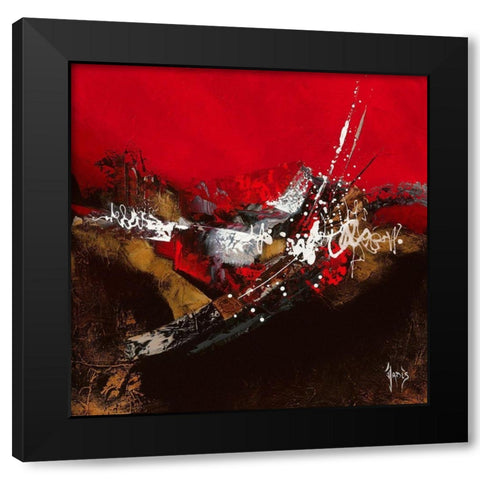 Energie musicale I Black Modern Wood Framed Art Print with Double Matting by Jadis