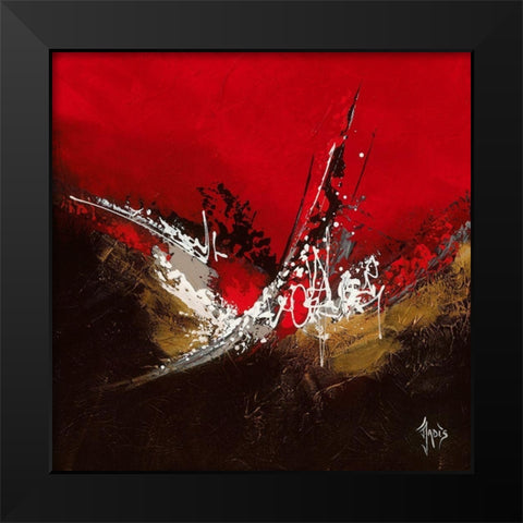 Energie musicale II Black Modern Wood Framed Art Print by Jadis