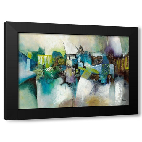Royale Black Modern Wood Framed Art Print by Jadis