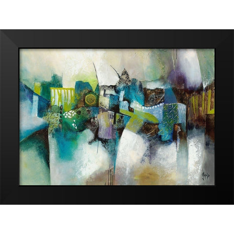 Royale Black Modern Wood Framed Art Print by Jadis