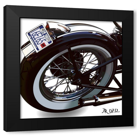Bobber Detail Black Modern Wood Framed Art Print by Strapelias - PR, Pierre