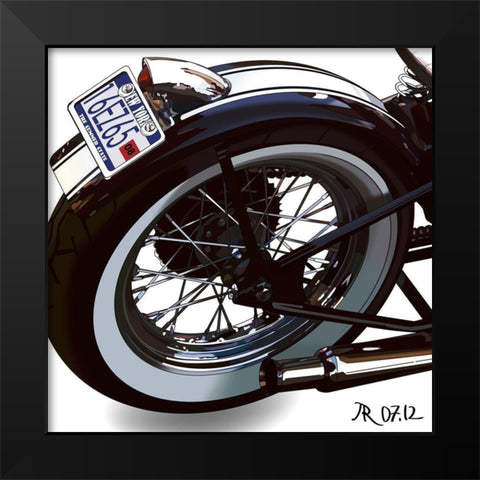 Bobber Detail Black Modern Wood Framed Art Print by Strapelias - PR, Pierre