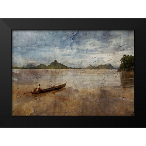 Mousson birmane Black Modern Wood Framed Art Print by Le Visage, J-M