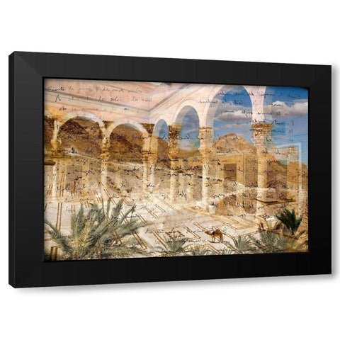 Oasis de montagne Black Modern Wood Framed Art Print by Le Visage, J-M