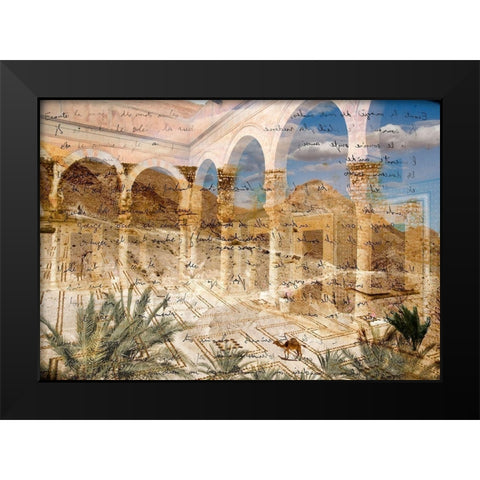 Oasis de montagne Black Modern Wood Framed Art Print by Le Visage, J-M