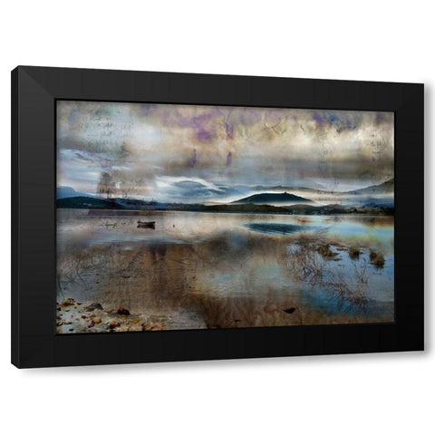 L ile noire Black Modern Wood Framed Art Print with Double Matting by Le Visage, J-M