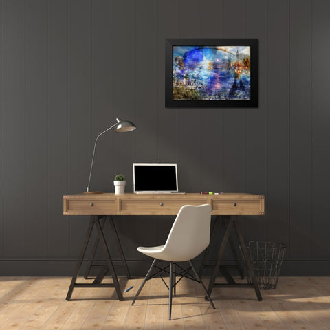 Impressions Paris levant Black Modern Wood Framed Art Print by Le Visage, J-M