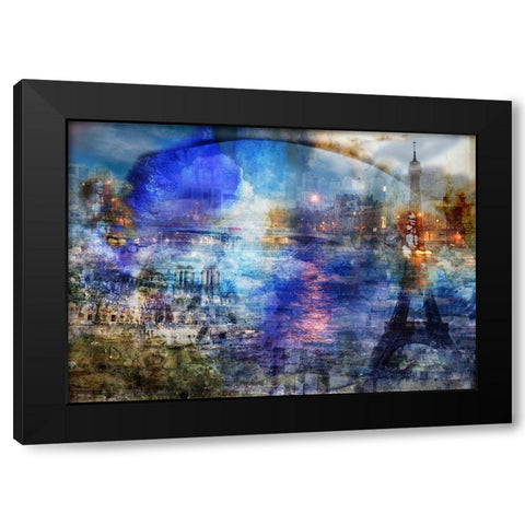 Impressions Paris levant Black Modern Wood Framed Art Print with Double Matting by Le Visage, J-M