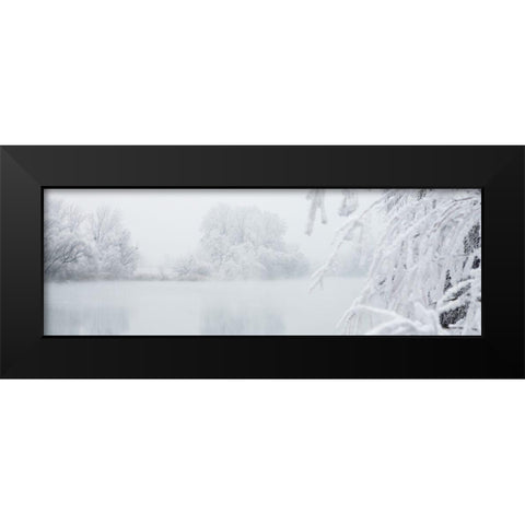 Winterlandschaft I Black Modern Wood Framed Art Print by Hillert, Peter