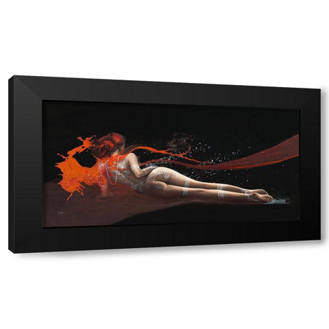 Samidha III Black Modern Wood Framed Art Print by Cazal, Cedric
