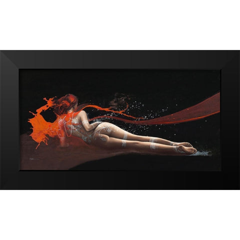 Samidha III Black Modern Wood Framed Art Print by Cazal, Cedric