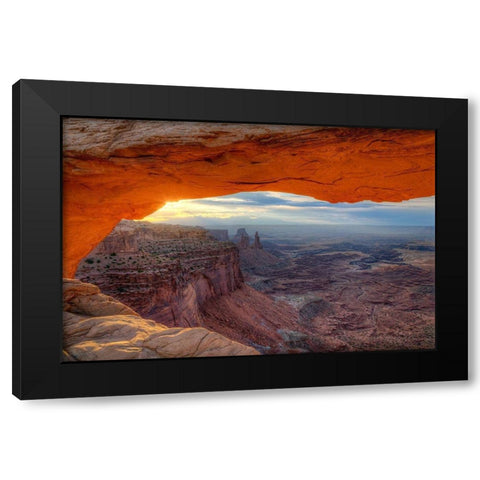 Grand Canyon Black Modern Wood Framed Art Print by Terrible, Aurelien