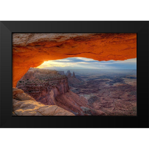 Grand Canyon Black Modern Wood Framed Art Print by Terrible, Aurelien