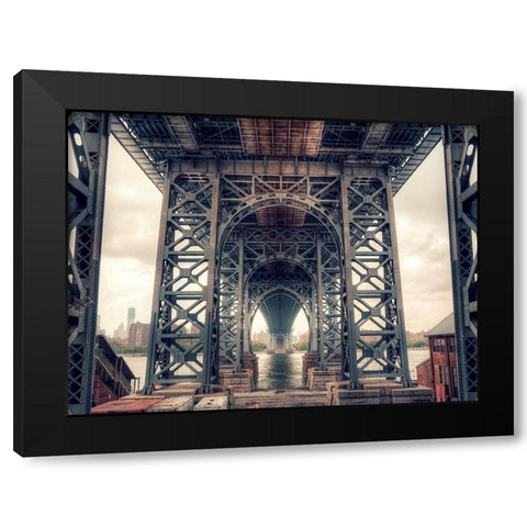 Under the Bridge - Colour Black Modern Wood Framed Art Print with Double Matting by Terrible, Aurelien