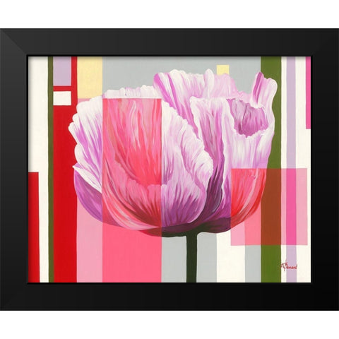 Pavot I Black Modern Wood Framed Art Print by Bernard, Anne