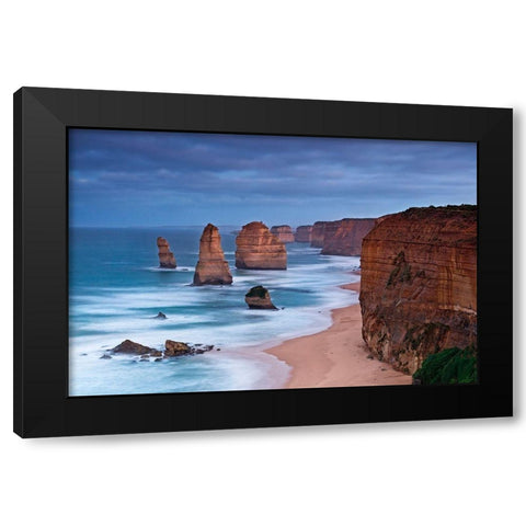 Great Ocean Road Australia Black Modern Wood Framed Art Print by Ernemann, Lothar