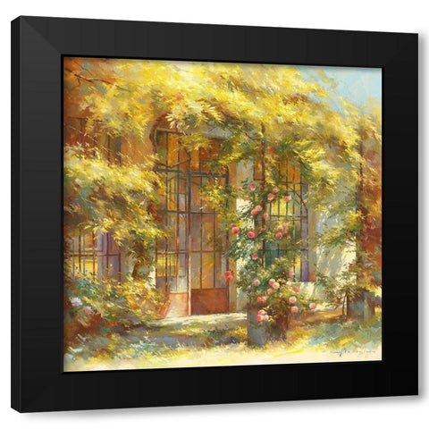 L orangerie Black Modern Wood Framed Art Print by Messely, Johan