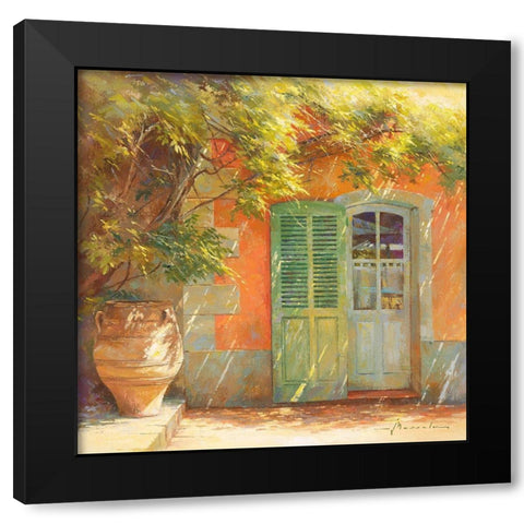 A l ombre de la glycine Black Modern Wood Framed Art Print by Messely, Johan