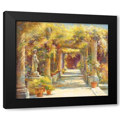 La pergola de l abbaye Black Modern Wood Framed Art Print with Double Matting by Messely, Johan