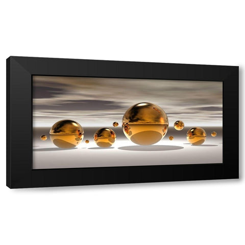 Golden Bowl II Black Modern Wood Framed Art Print by Hillert, Peter