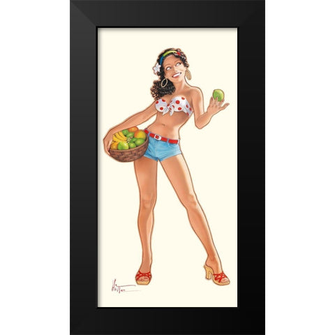 Juanita I Black Modern Wood Framed Art Print by Hitte, Patrick