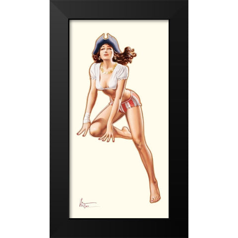 La Vigie Black Modern Wood Framed Art Print by Hitte, Patrick