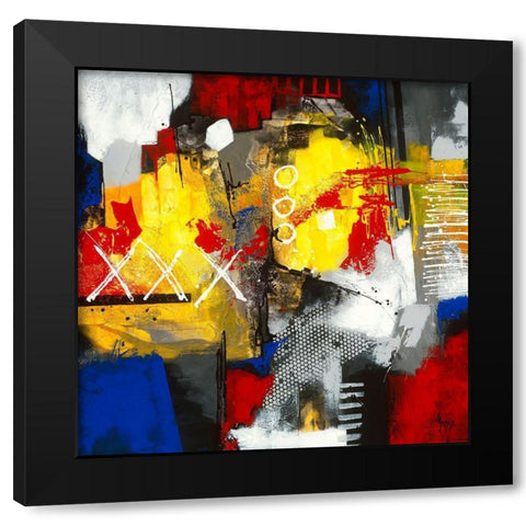 Lache-prise Black Modern Wood Framed Art Print with Double Matting by Jadis
