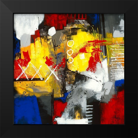 Lache-prise Black Modern Wood Framed Art Print by Jadis