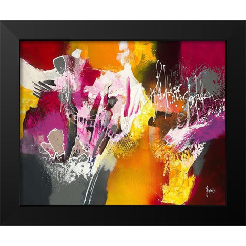 Instinct Black Modern Wood Framed Art Print by Jadis