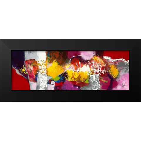 Magness Black Modern Wood Framed Art Print by Jadis