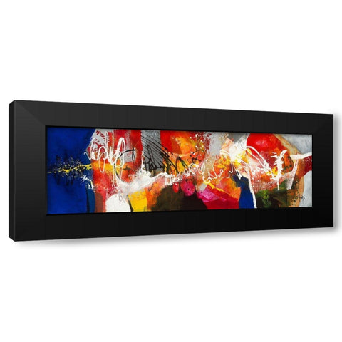 Remerciement Black Modern Wood Framed Art Print by Jadis