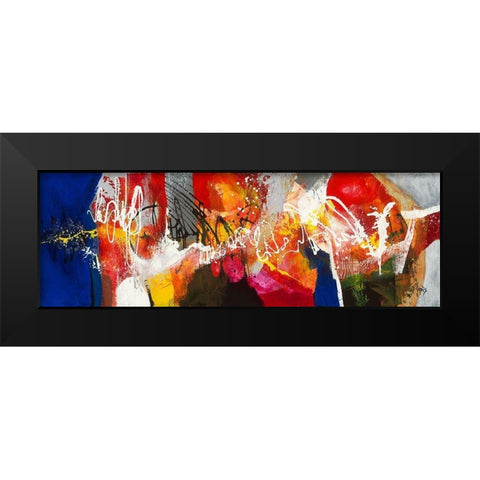 Remerciement Black Modern Wood Framed Art Print by Jadis