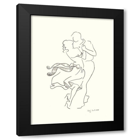 L amore Black Modern Wood Framed Art Print with Double Matting by Schneider, Rosy