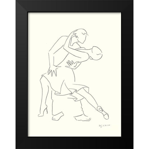 Kriminal Tango Black Modern Wood Framed Art Print by Schneider, Rosy