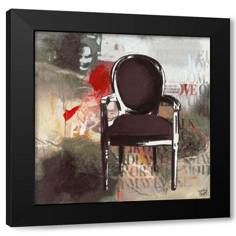 Salon III Black Modern Wood Framed Art Print with Double Matting by Ducret, Patrice